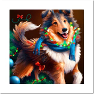 Cute Sheltie Drawing Posters and Art